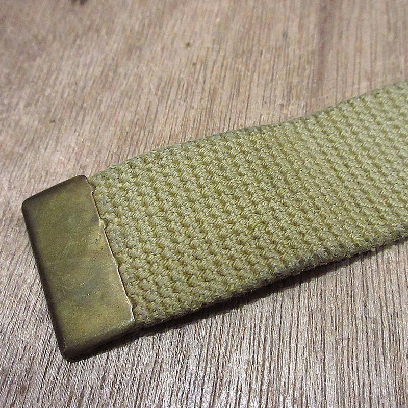 ビンテージ40's○ミリタリーウェブベルト○240128i7-bltコットン布U.S.