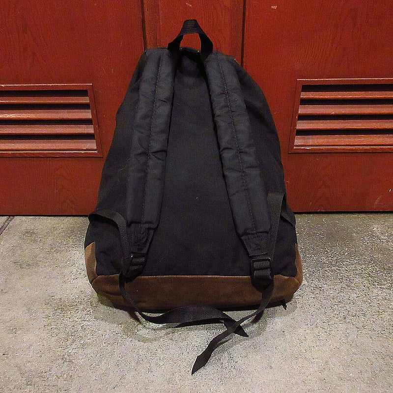 MADE IN U.S.A. JANSPORTボトムレザーナイロンバックパック黒○210319