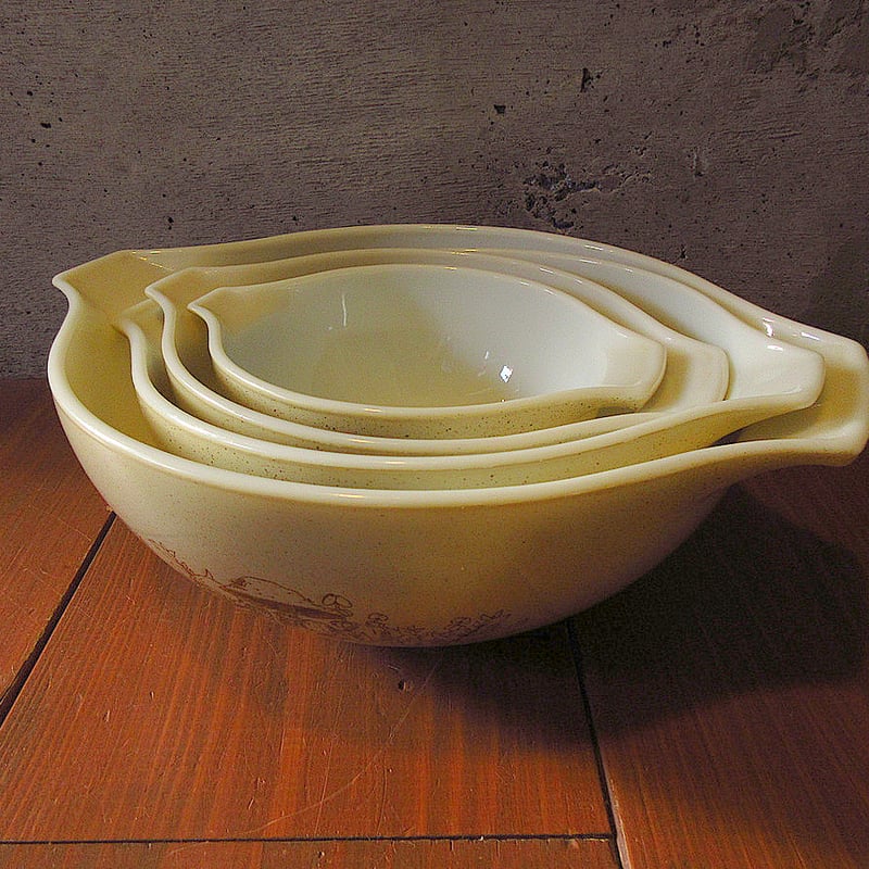 オールドパイレックス　ボウル4個セット 送料無料]PYREX（パイレックス）；シンデレラボウル4個SET