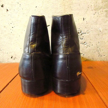 ビンテージ30’s40’s●DEADSTOCK WEYENBERGレディースキャップトゥレースアップブーツ黒size 5 1/2E●240519k1-w-bt-235cmレザー