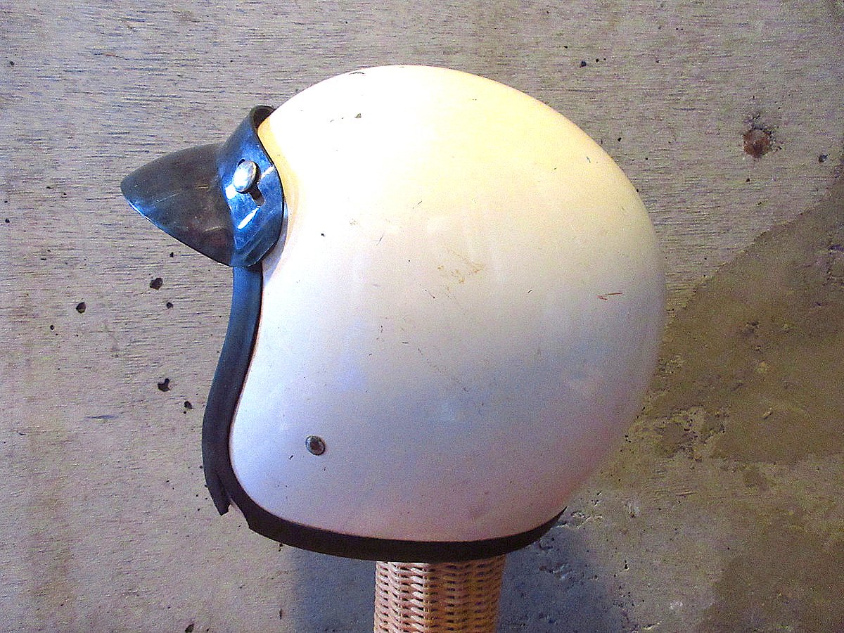 ビンテージ60's○BELL 500-TXバイザー付きジェットヘルメット白size 7