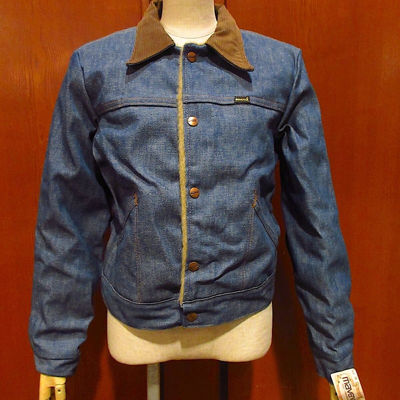 ビンテージ70's○DEADSTOCK MAVERICKボーイズ裏地フェイクファーデニム