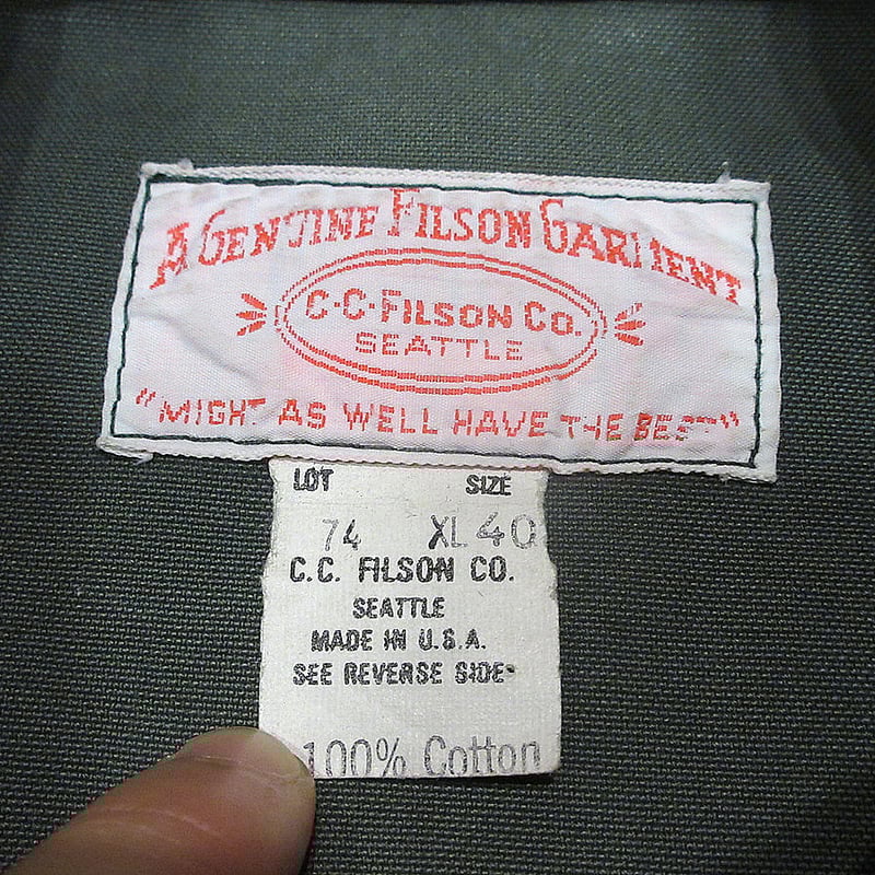 ビンテージ70's80's○FILSONティンクロスクルーザージャケット ビンテージ70's80's○FILSONティンクロスクルーザージャケット