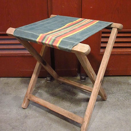 ビンテージ●ストライプアウトドアフォールディングチェア●230621i8-chr椅子ウッド木製折りたたみ式