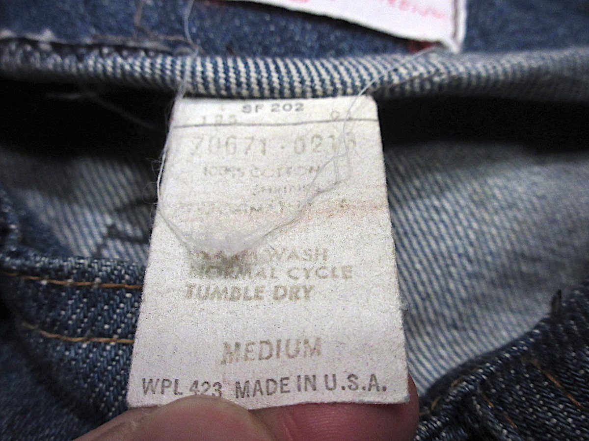 ビンテージ70's○Levi'sデニムブッシュジャケットsize M○250626j4-m-j