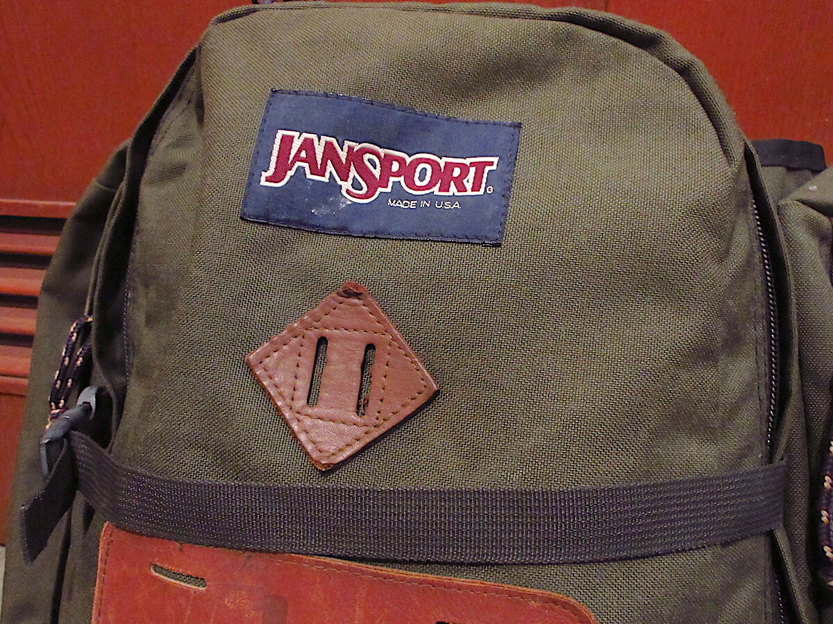 ビンテージ80's○MADE IN U.S.A. JANSPORTボトムスウェードナイロンバッ