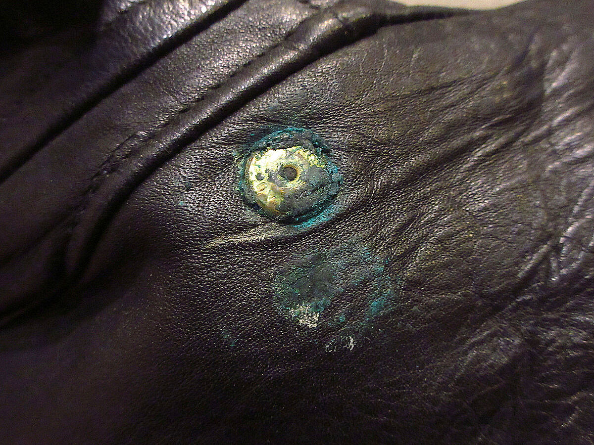 ビンテージ40's○Windwardホースハイドダブルライダースジャケット黒