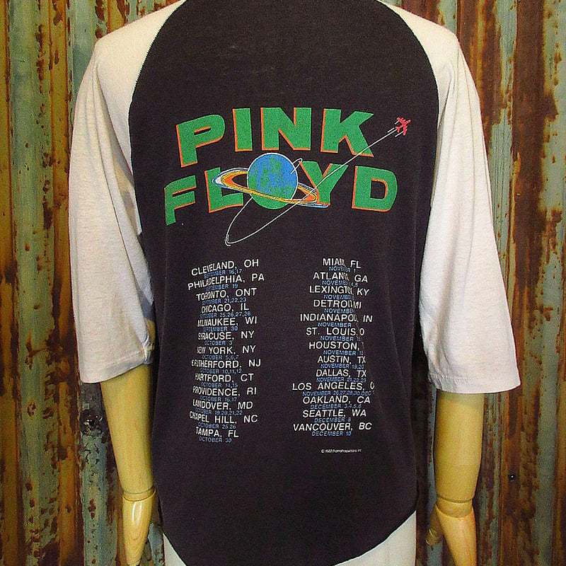 ビンテージ80's○PINK FLOYDラグランTシャツsize L○240505j5-m-t