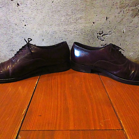 ビンテージ80's●FLORSHEIMレザーストレートチップシューズ赤茶size 9 1/2 D●260326j2-m-dshs-27cm革靴1980sフローシャイム