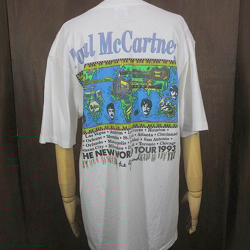 ビンテージ90's○Paul McCartney 1993年ツアーTシャツ白size L