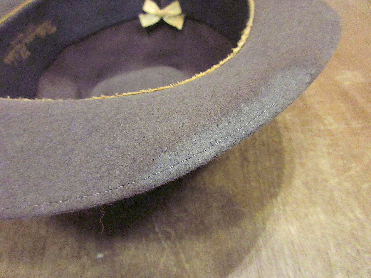 ビンテージ60's70's○KNOXフェドラハットグレー○231128j3-m-ht-flt古