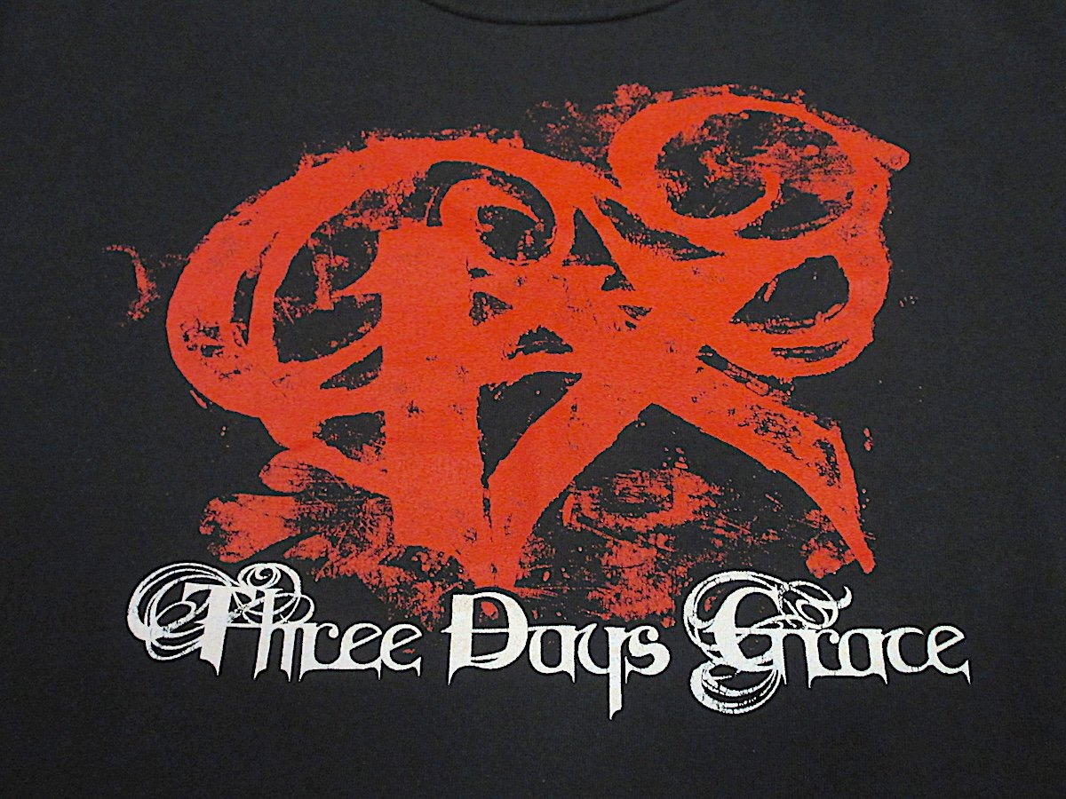 ビンテージ2000's○Three Days GraceプリントTシャツ黒size M○250