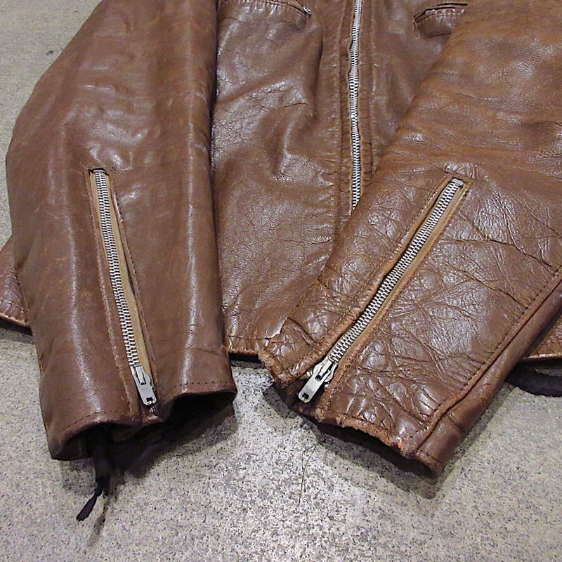 archive アンティークレザー シングルライダース グランジ ヴィンテージ 1960's Vintage Leather Single Riders Jacket Aging / 60年代
