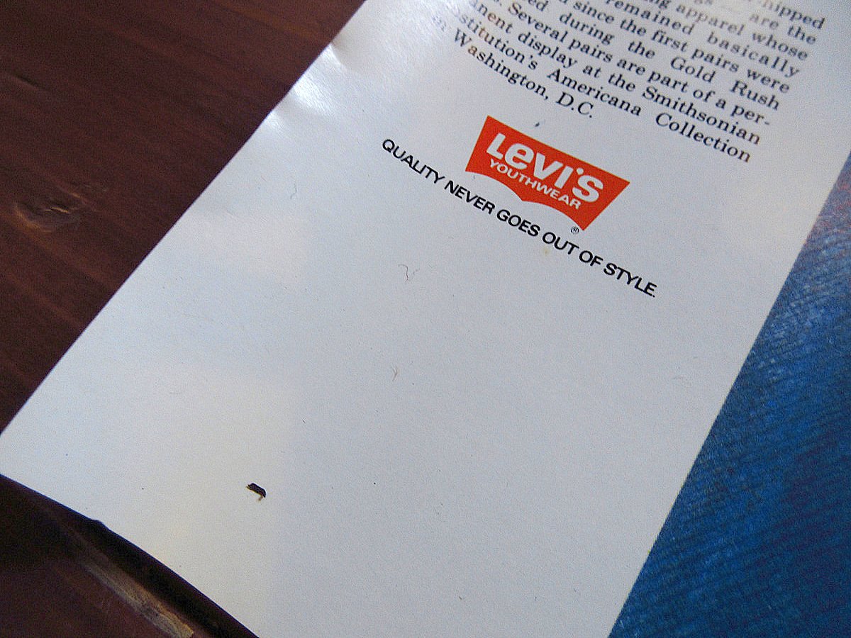 70´s Levi´s アドバタイジング ポスター 販促品 ビンテージ 美術