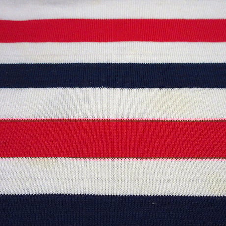 ビンテージ70's●キッズトリコロールボーダーTシャツ●220815i2-k-tsh 1970s子供服半袖