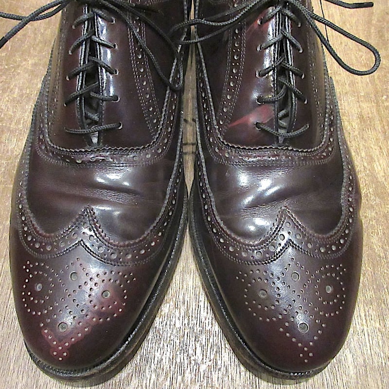 ビンテージ80's○FLORSHEIMウィングチップシューズsize 9○260114z3-m