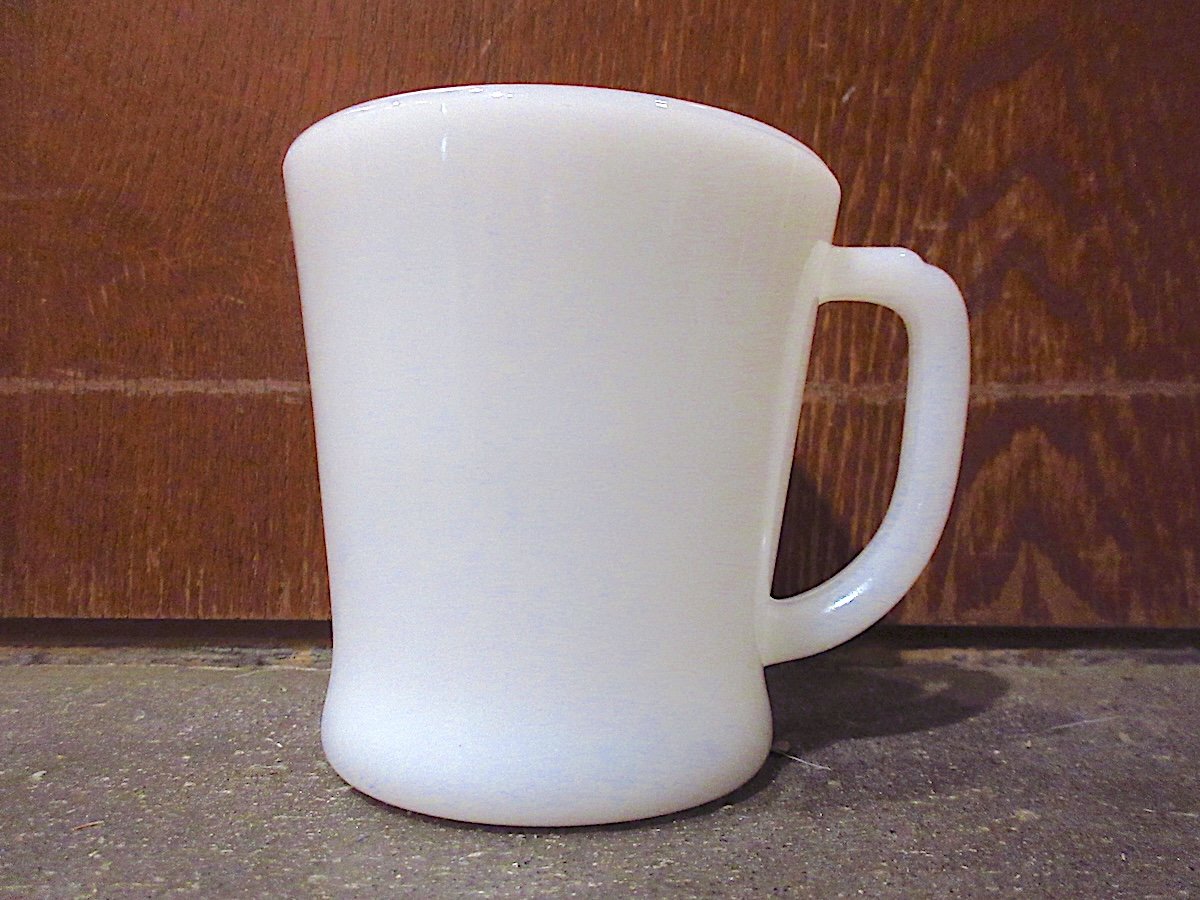 ビンテージ○Fire King Dハンドルマグ白○260306z6-frk