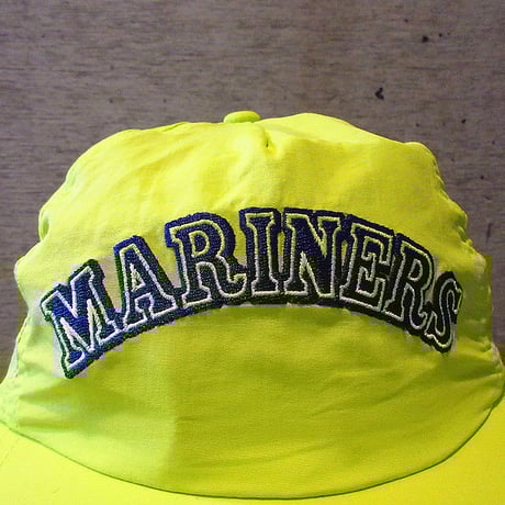 ビンテージ●MARINERSナイロンスナップバックキャップネオンイエロー●250305k7-m-cp-bb マリナーズ帽子メンズ