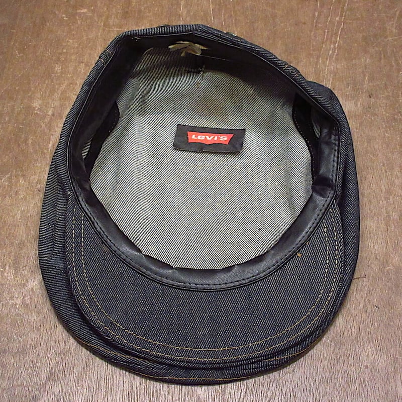 70s ヴィンテージ LEVI’S デニム ハンチング 濃紺 ビンテージ70's○Levi'sデニムハンチング帽○220522i4-m-cp-htg