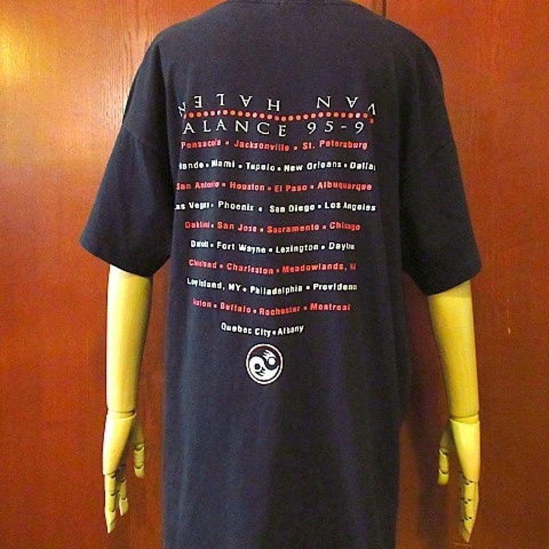 ビンテージ90's○VAN HALEN BALANCE 1995年-1996年ツアーTシャツ黒...