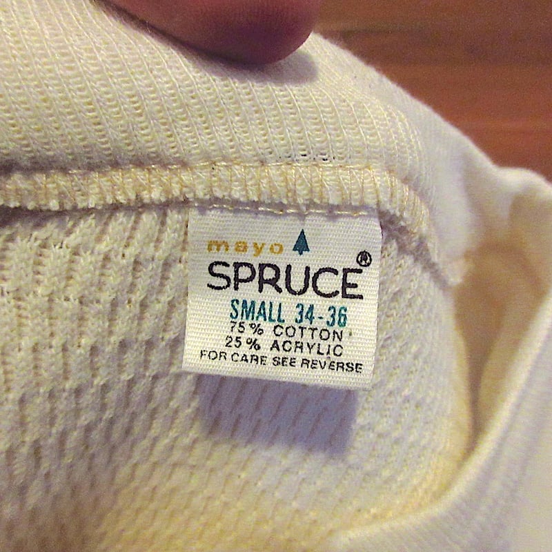 ビンテージ60's○DEADSTOCK SPRUCEハニカムサーマルシャツsize S○260