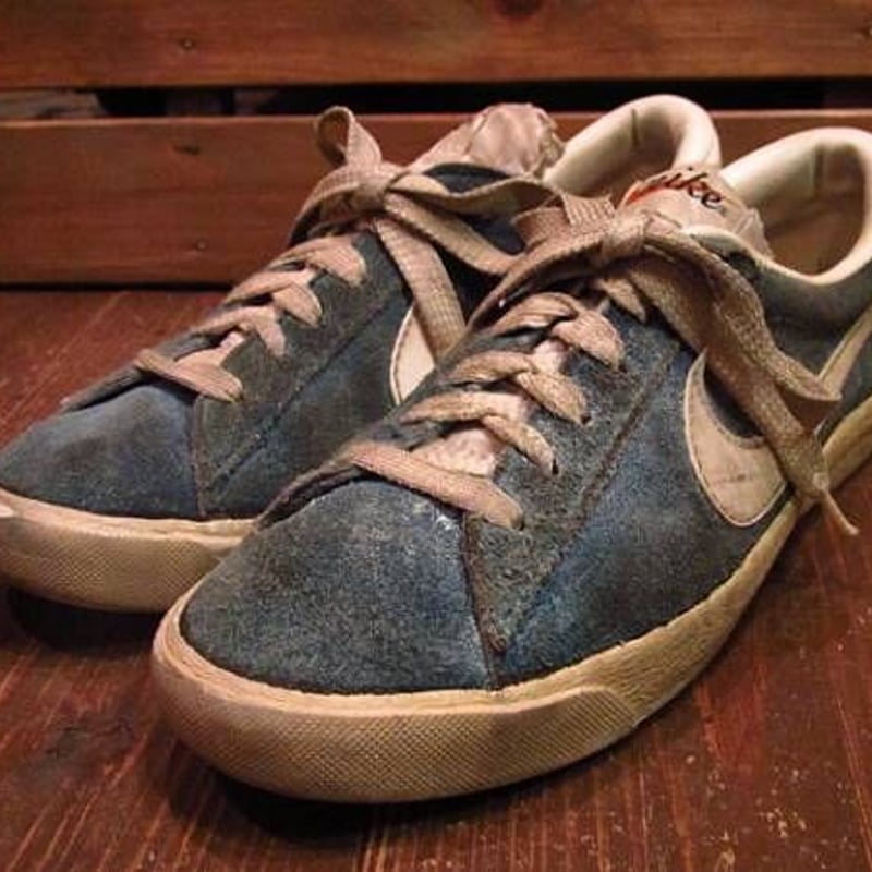 ビンテージ70's○NIKE筆記体タグブルインスウェード○210608n11 ビンテージ70's○NIKE筆記体タグブルインスウェード○210608n11