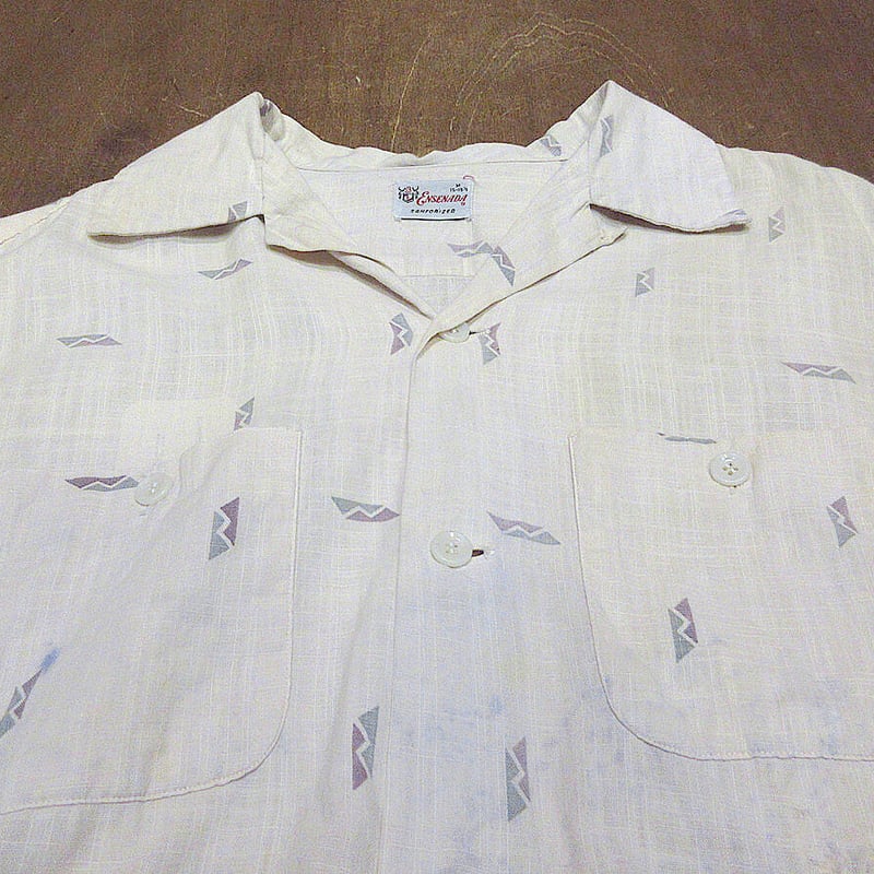 ensenada ヴィンテージ　シャツ　柄シャツ　総柄　古着 ensenada ヴィンテージシャツ柄シャツ総柄