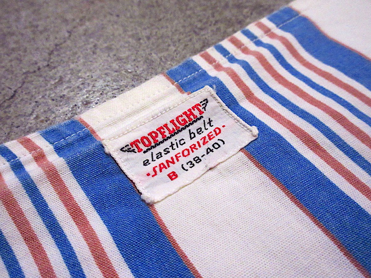 ビンテージ50's○TOPFLIGHTストライプパジャマシャツsize M○250416m6-