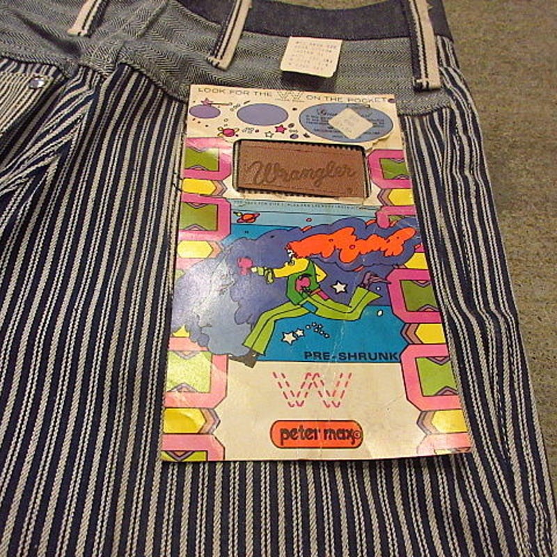 ピーターマックス　ヒッコリーパンツ ビンテージ70's○DEADSTOCK Peter Max × Wranglerヒッコリースト