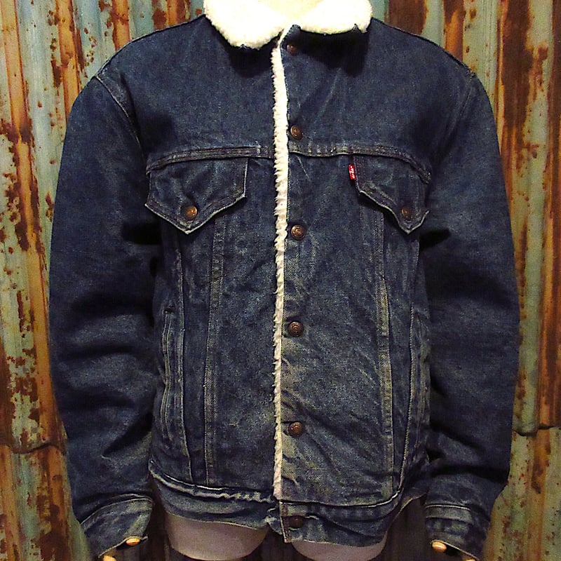 ビンテージ80's○Levi's裏地ボアデニムジャケット○260128j7-m-jk-dnmリ