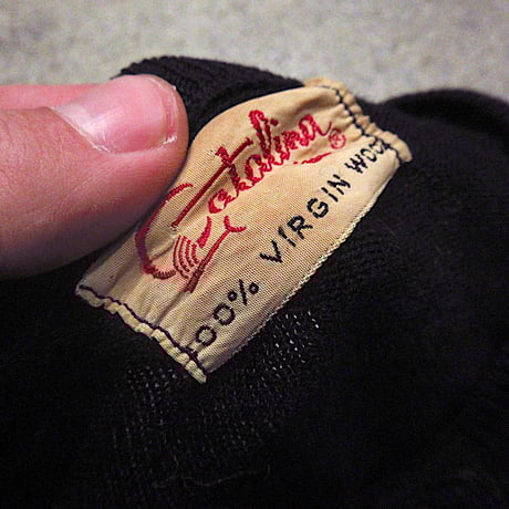 ビンテージ40's50's●Catalinaレディースウールカーディガン黒●241221m5-w-cdgトップスボレロ古着
