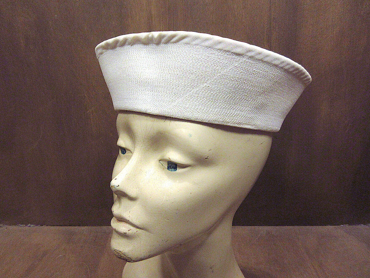 ビンテージ80's○U.S.NAVYステンシル入りセーラーハットsize 7 1