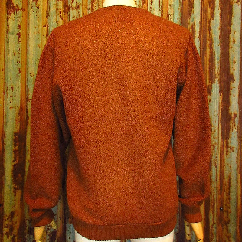 ビンテージ60's○Kandahar Vネックモヘアセーター茶size M ビンテージ60's○Kandahar Vネックモヘアセーター茶size M