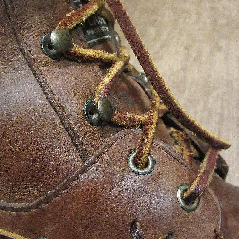 ビンテージ80's90's○Polo Countryレディースモックトゥワークブーツ茶