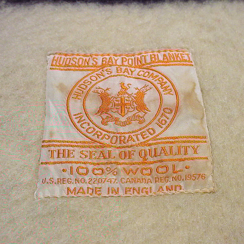 ビンテージ50's○HUDSON'S BAYマルチボーダーウールブランケット
