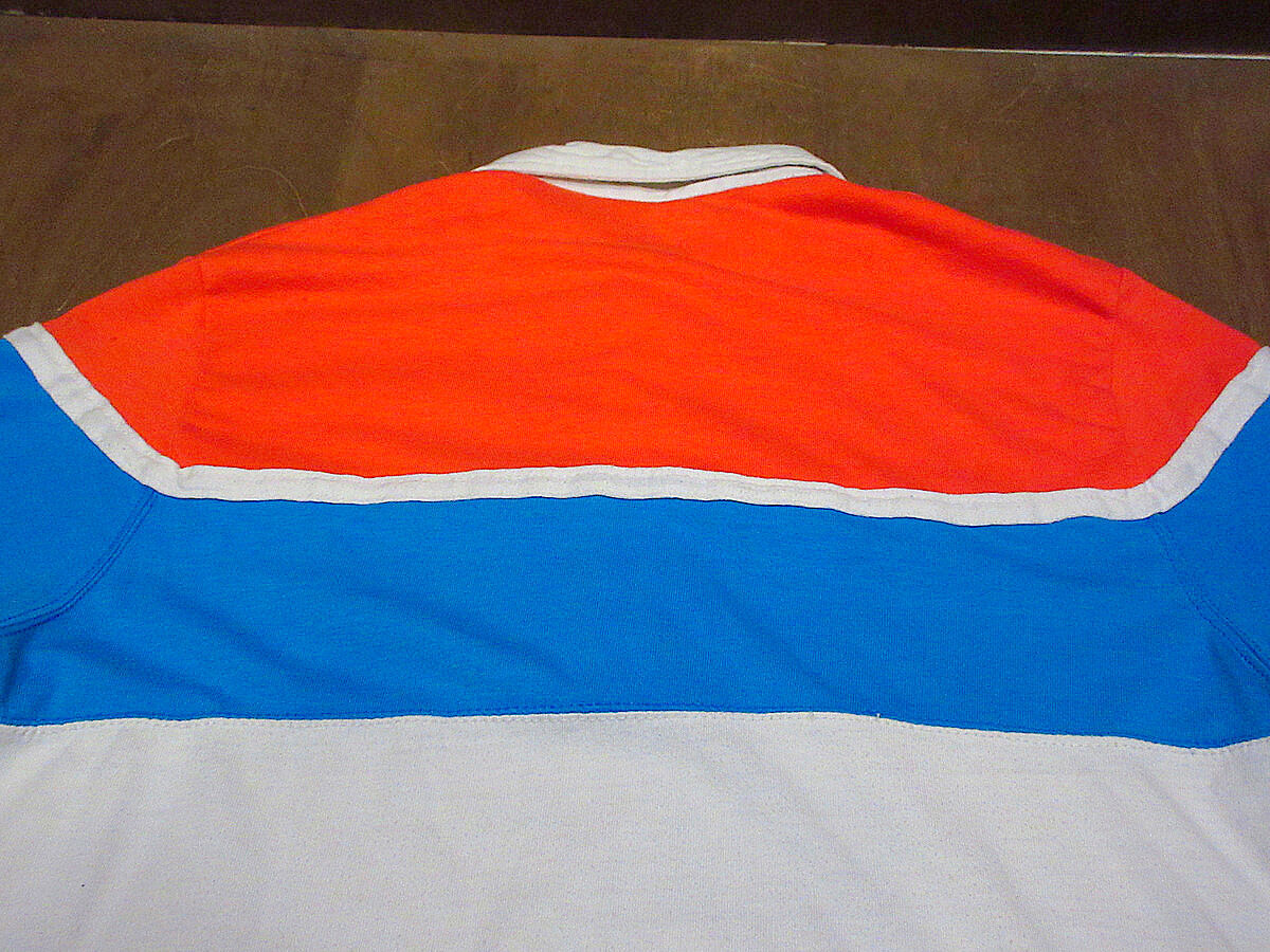 ビンテージ70's○DOMINO'S PIZZAスリートーンポロシャツsize L○22071