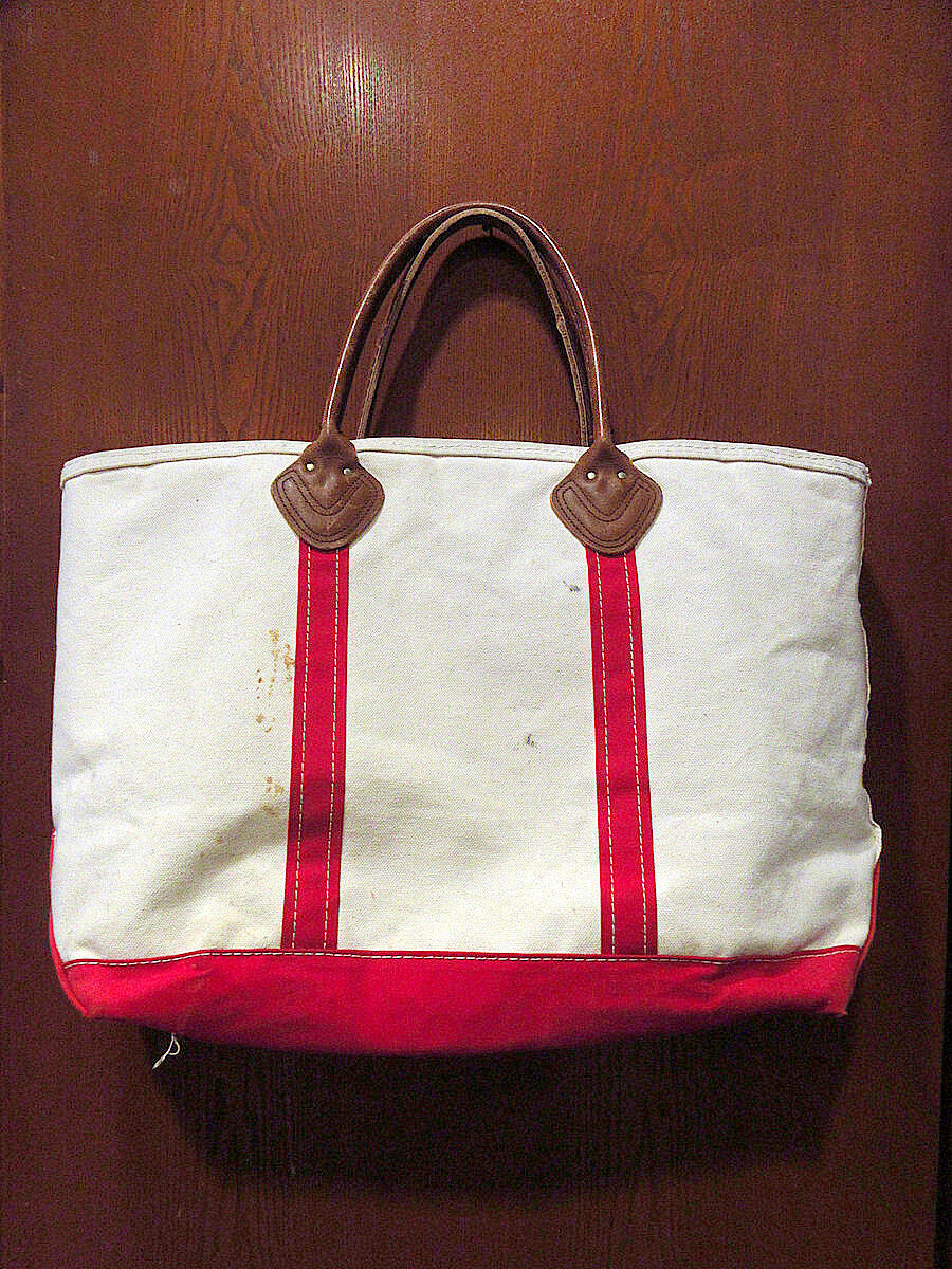 ビンテージ80's○L.L.Beanレザーハンドルキャンバストートバッグ