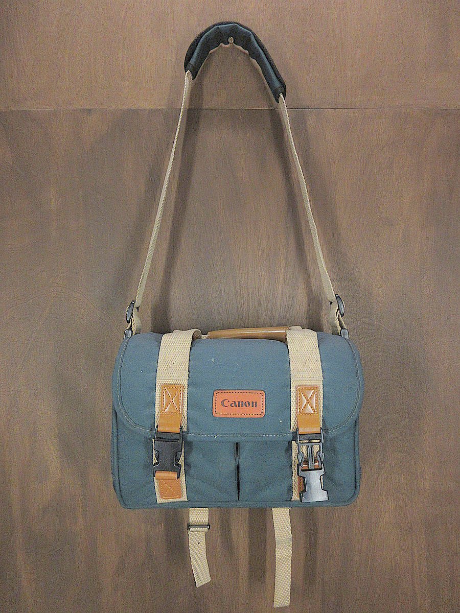 昭和レトロ　キャノン　Canon 公式 カメラバッグ　ショルダー ビンテージ○Canonショルダーカメラバッグ○250510j8-bag-otカメラ古着