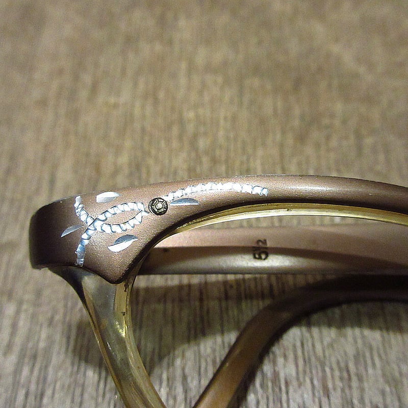 ビンテージ60's○彫金キャッツアイブロー眼鏡○231015i8-eygls ビンテージ60's○彫金キャッツアイブロー眼鏡○231015i8-eygls