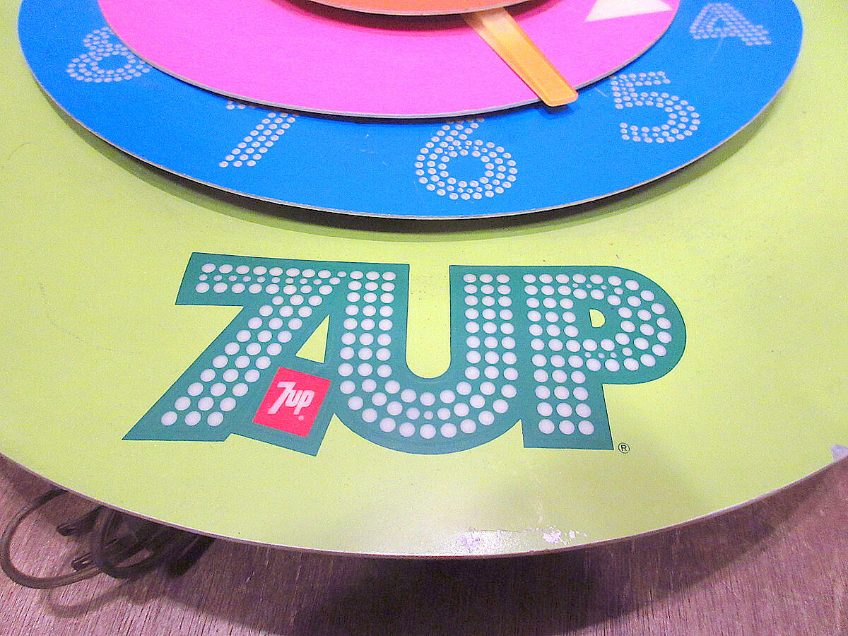 ビンテージ70's○7UPアドバタイジングウォールクロック○220708m6-clk