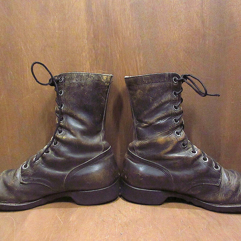 ビンテージ70's○GENESCO 9ホールワークブーツ茶芯size 8W○210514n1-