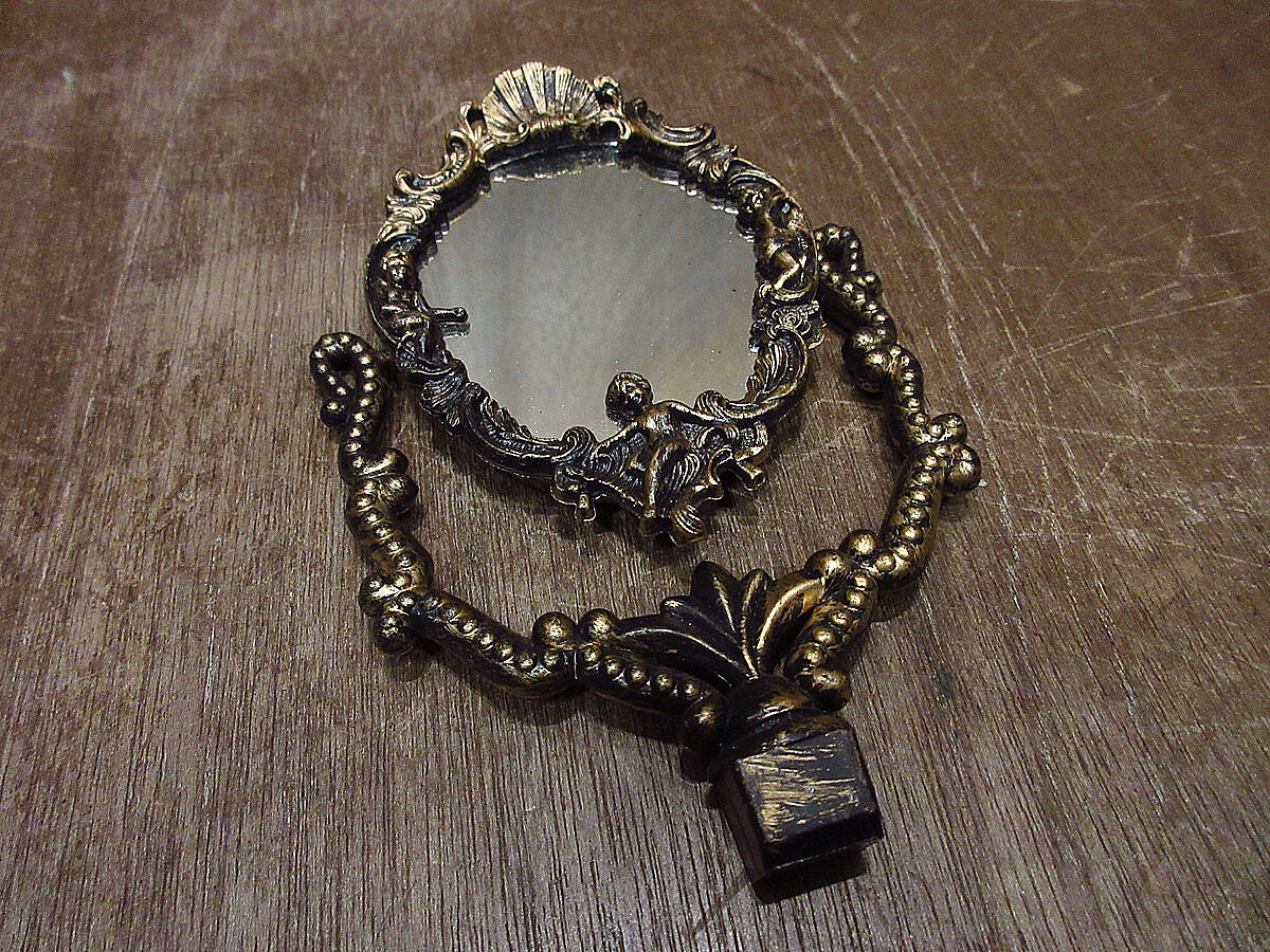 ビンテージ○リップホルダー付きプラスチックミラースタンド○231012j6