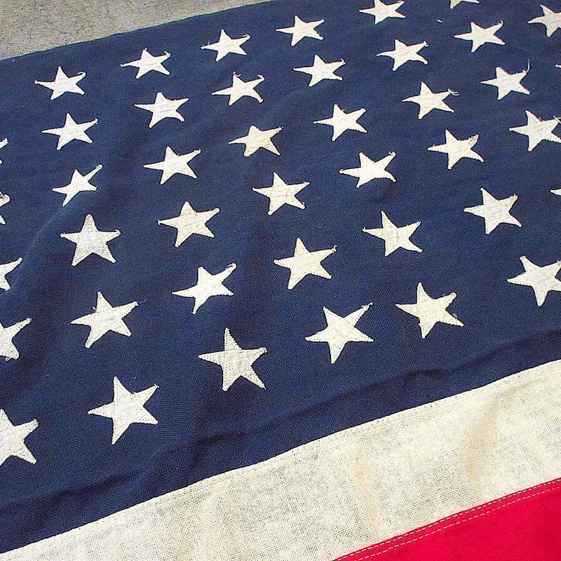 ビンテージ40's50's○48星アメリカ星条旗size 約82cm×約138cm○23031