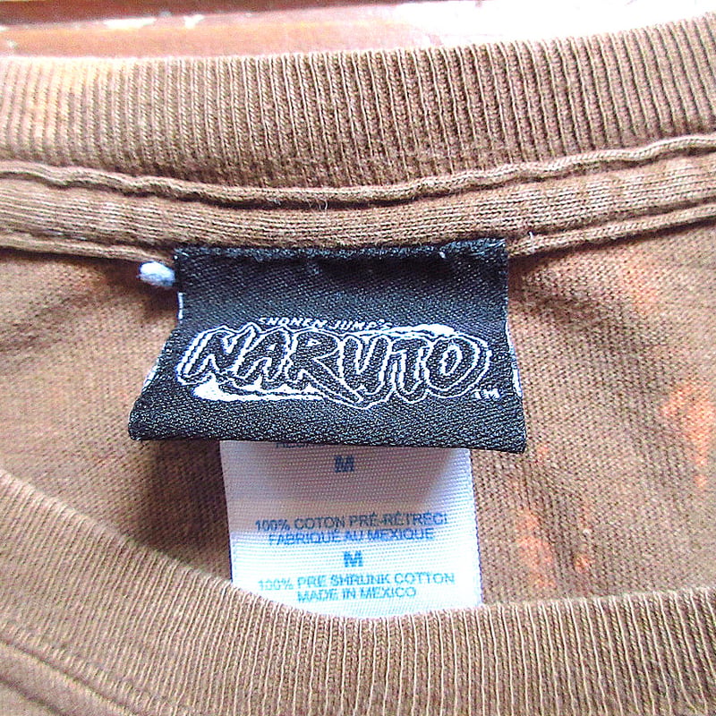 2000's○NARUTO我愛羅プリントTシャツ茶size M○250611k4-m-tsh-
