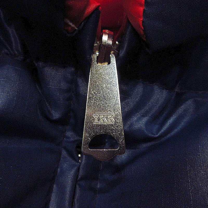 ビンテージ70's○MONTGOMERY WARDリバーシブルダウンベスト紺×赤size M