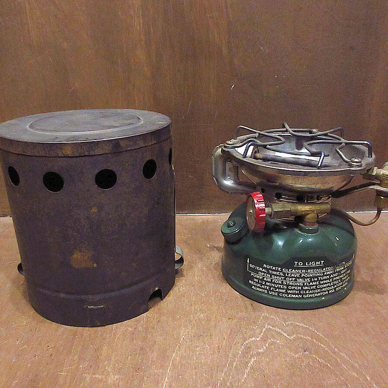 ビンテージ60's○Coleman 502シングルバーナーヒートドラム付き