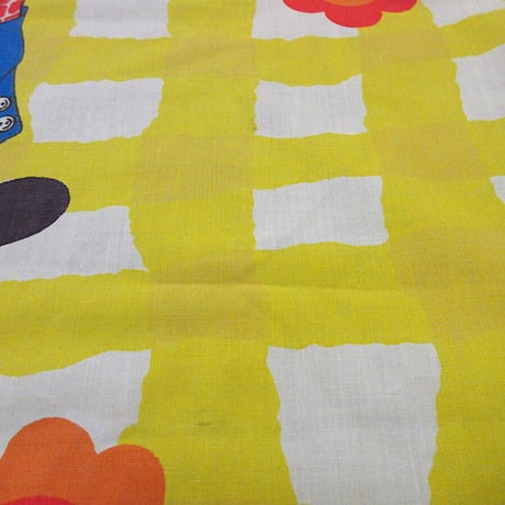 ビンテージ70's●ラガディアン&アンディベッドシーツsize 244cm×185cm●220721c5-otclct ベッドカバーファブリック寝具
