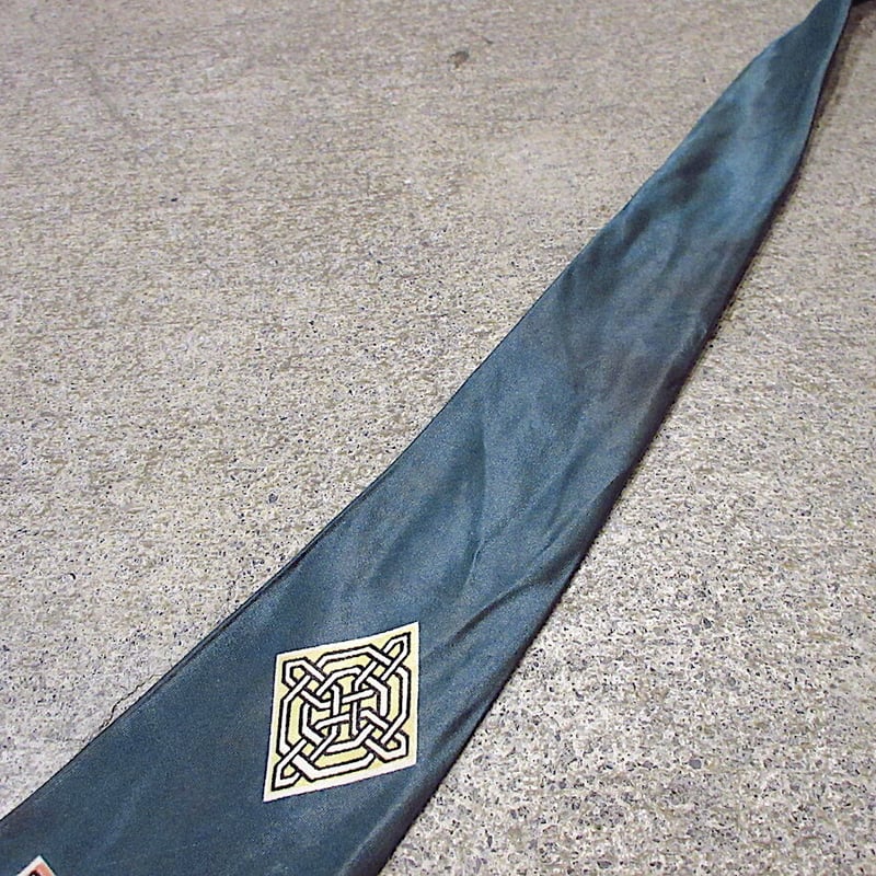 ビンテージ40's50's○Towncraft DeLuxe CRAVATネクタイ深緑○230