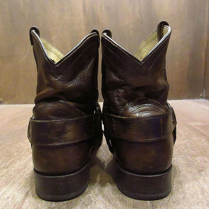 ビンテージ○FRYEショートリングブーツ茶9B○220104i2-m-bt-26cm