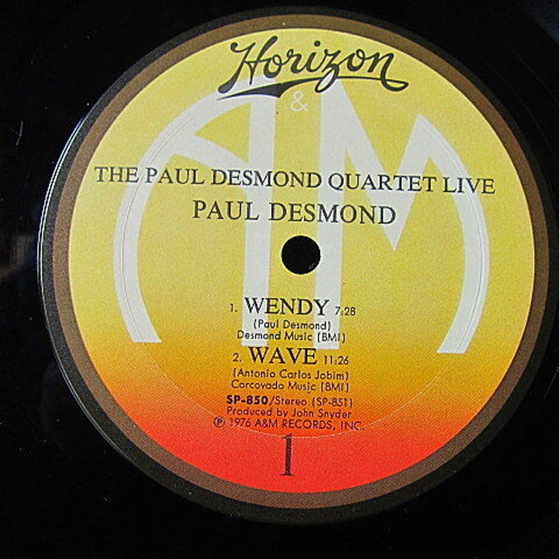 THE PAUL DESMOND QUARTET○LIVE 2枚組Horizon SP-850